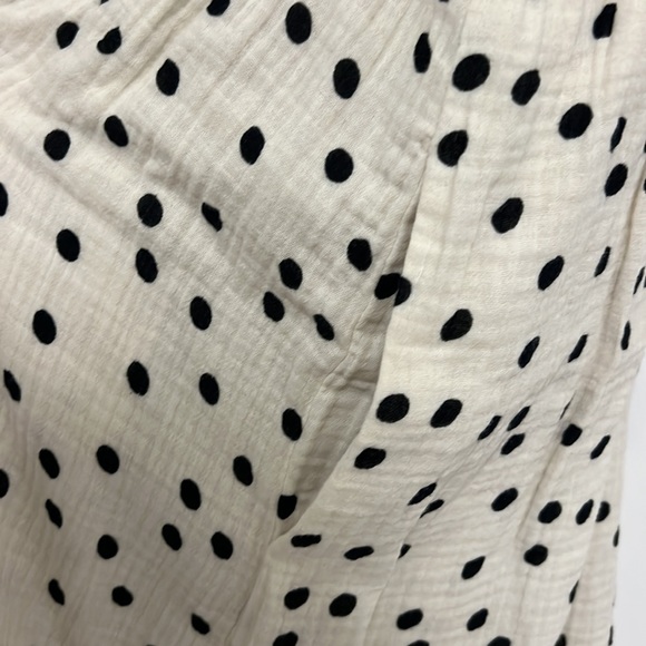Madewell Spring Ivory/Black Polkadot Dress with Pockets (XS) - Picture 3 of 4